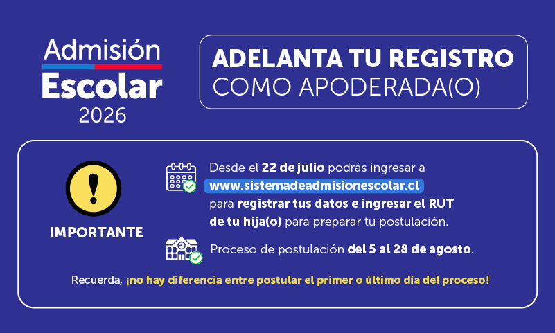 admision escolar 2026